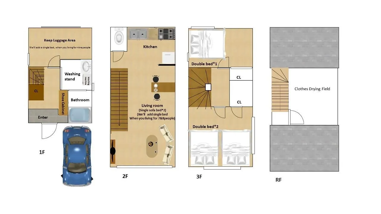 アパート Guesthouse Sangenyanishi 大阪市 日本